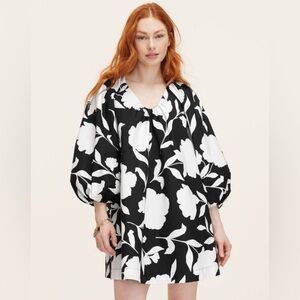 Kate Spade Black Puffer Sleeve Dress